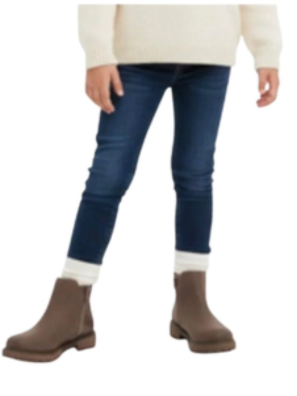 Steve Madden NWOT Girl's Taupe Suede Ankle Chelsea Boots Side Zip Lug Sole, sz 2